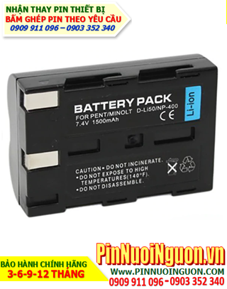 Pin sạc máy ảnh PENTAX D-Li50 7,4v  lithium 1500mAh, Thay cell pin máy ảnh PENTAX D-Li50 7,4v 1500mAh sạc Li-Ion